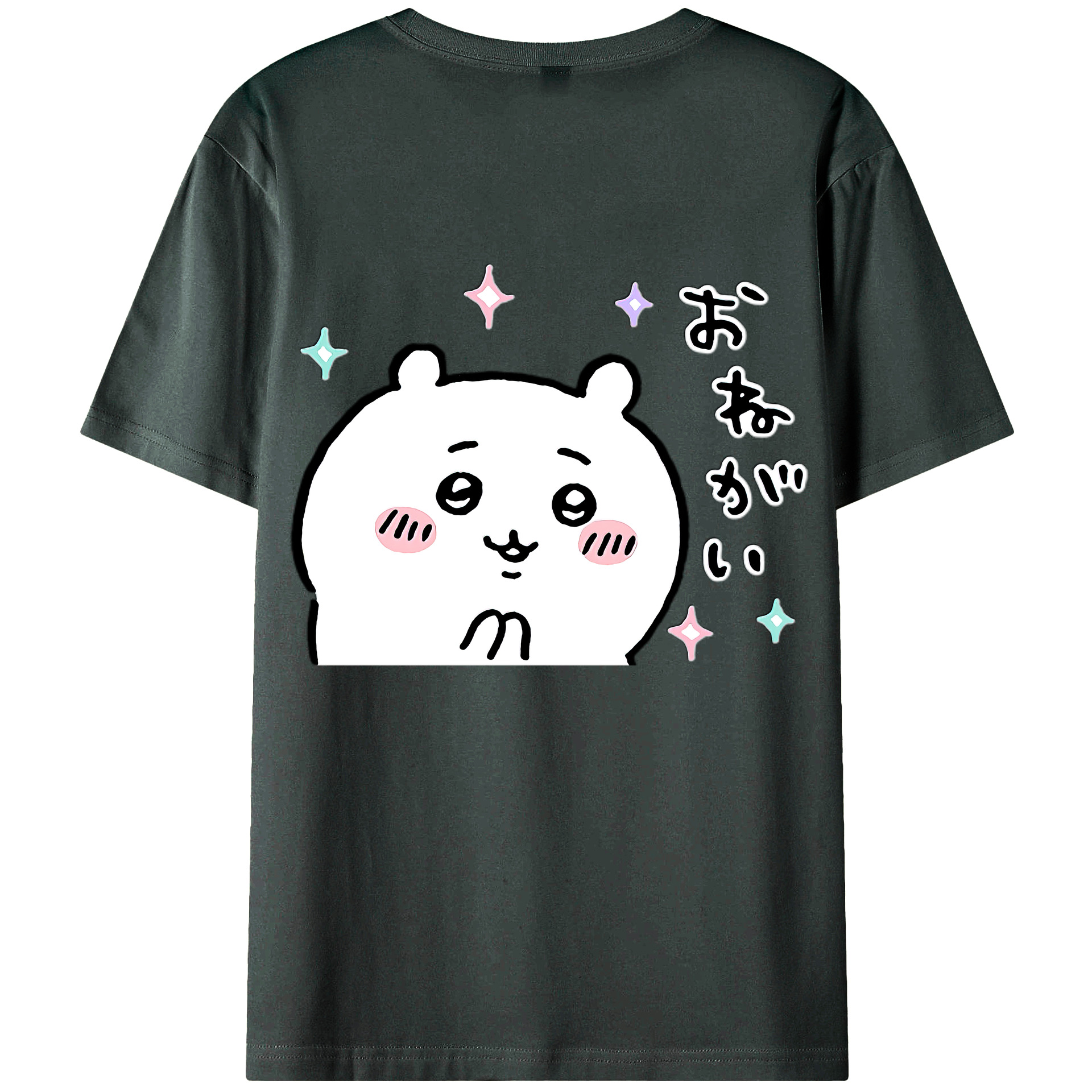 （画像用） ちいかわ ちいかわ Chii-kawa chiikawa 綿100％ メンズ半袖Tシャツ（バックプリント） 通気性